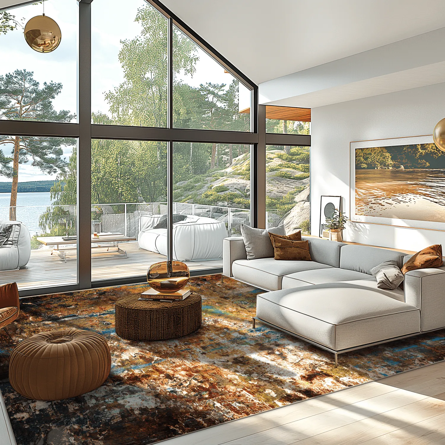 Wilton koberec - Trepito (hnedý/modrý/multicolor)