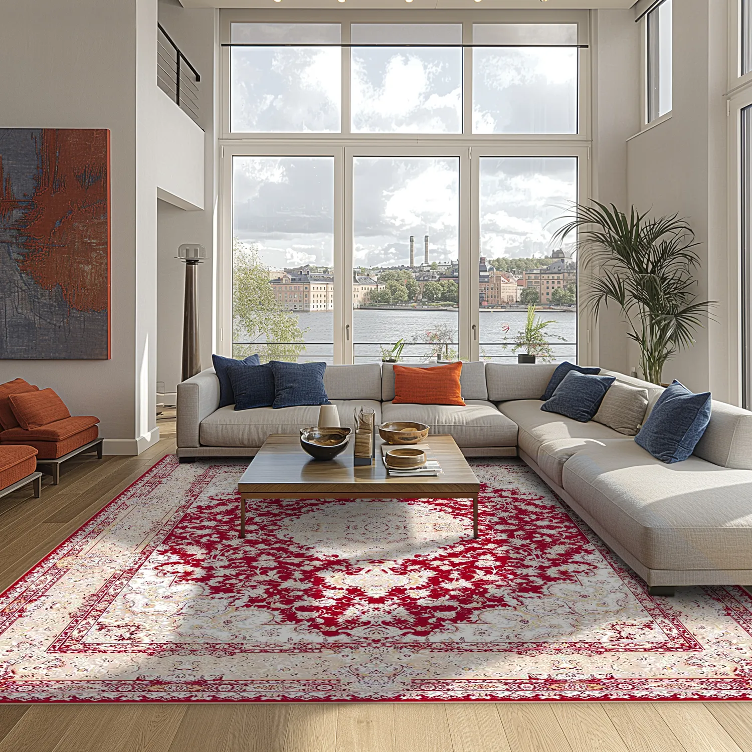 Koberec Wilton - Vakifli (červený/multicolor)