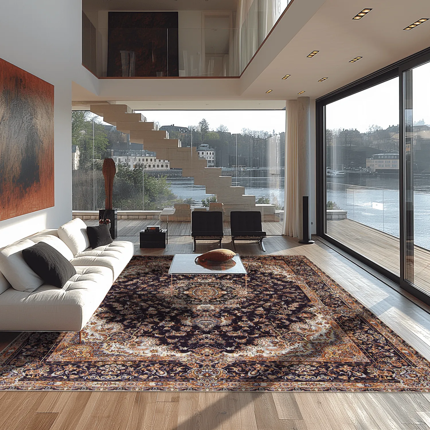 Koberec Wilton - Vakifli (čierny/multicolor)