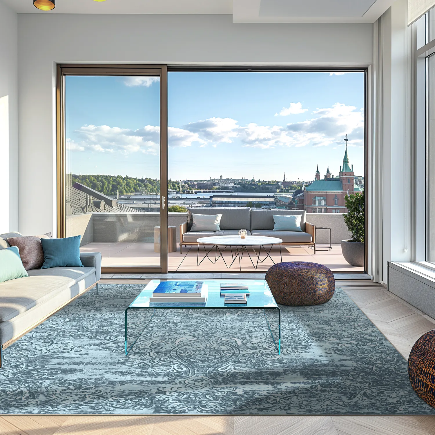 Koberec Wilton - Valenza (modrý)