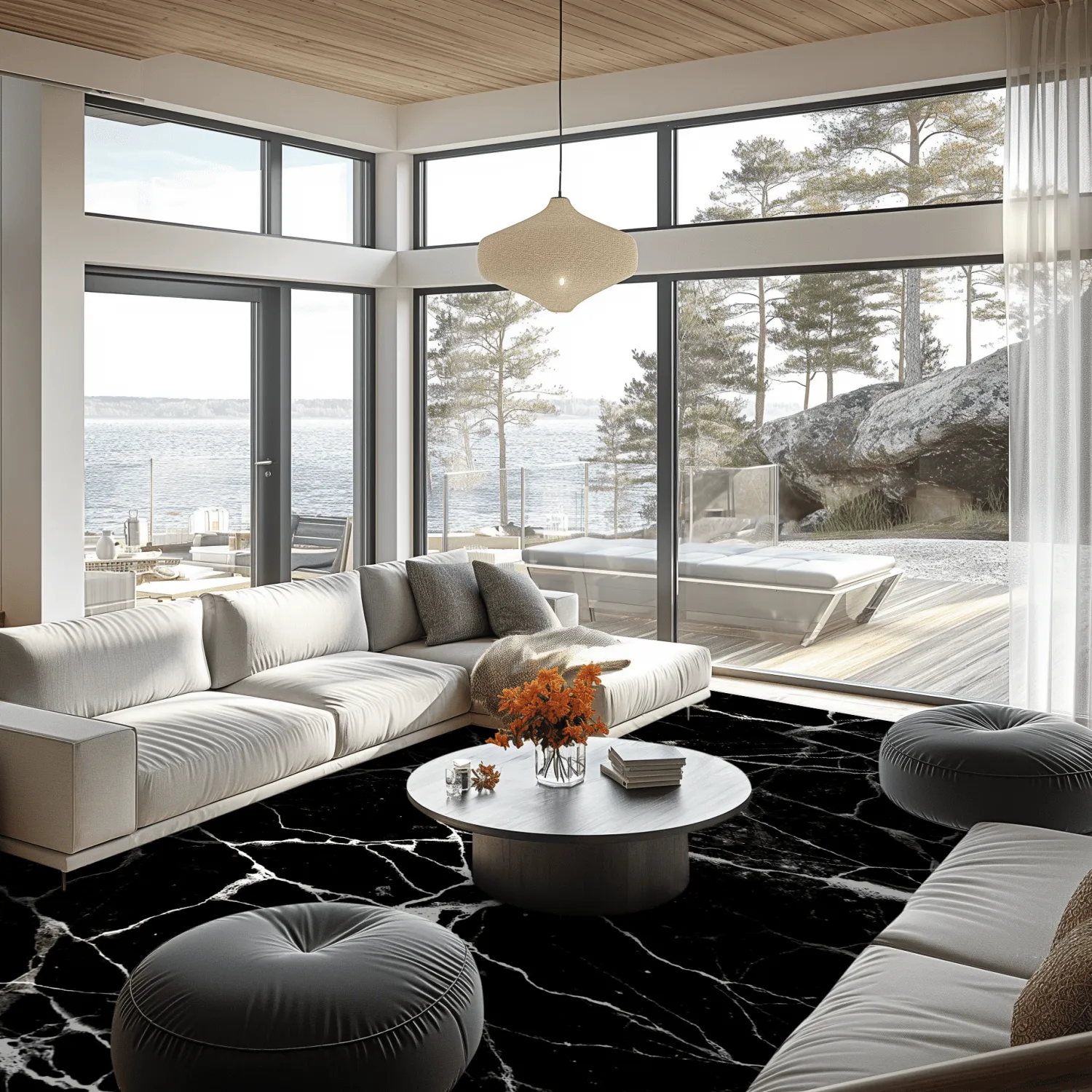 Koberec Wilton - Vieste (čierny/biely)