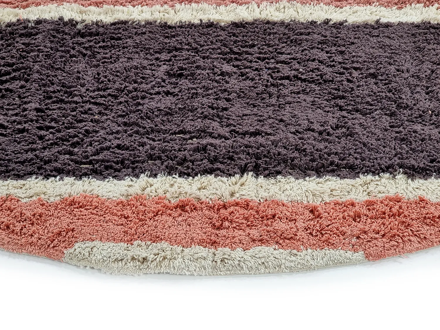 Kruhový koberec - Vinci Natural Cotton Shaggy (ružový)