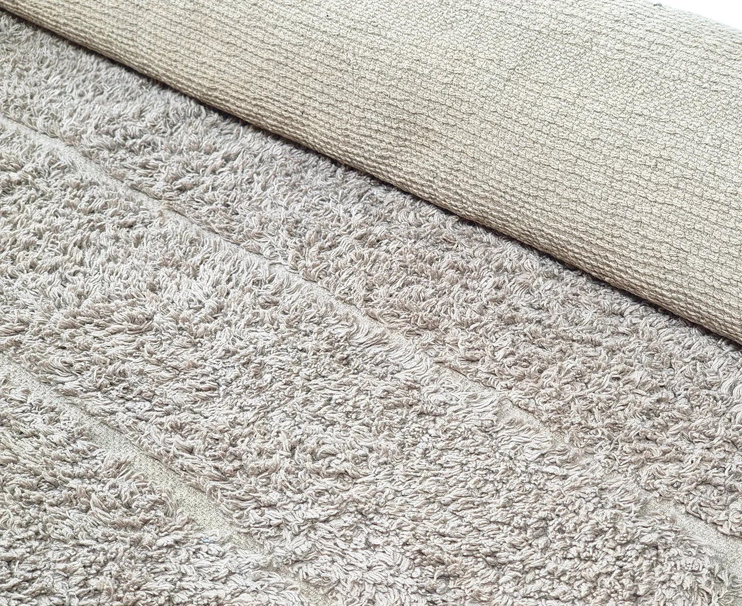 Kolo koberce - Willow Natural Cotton Shaggy (greige)