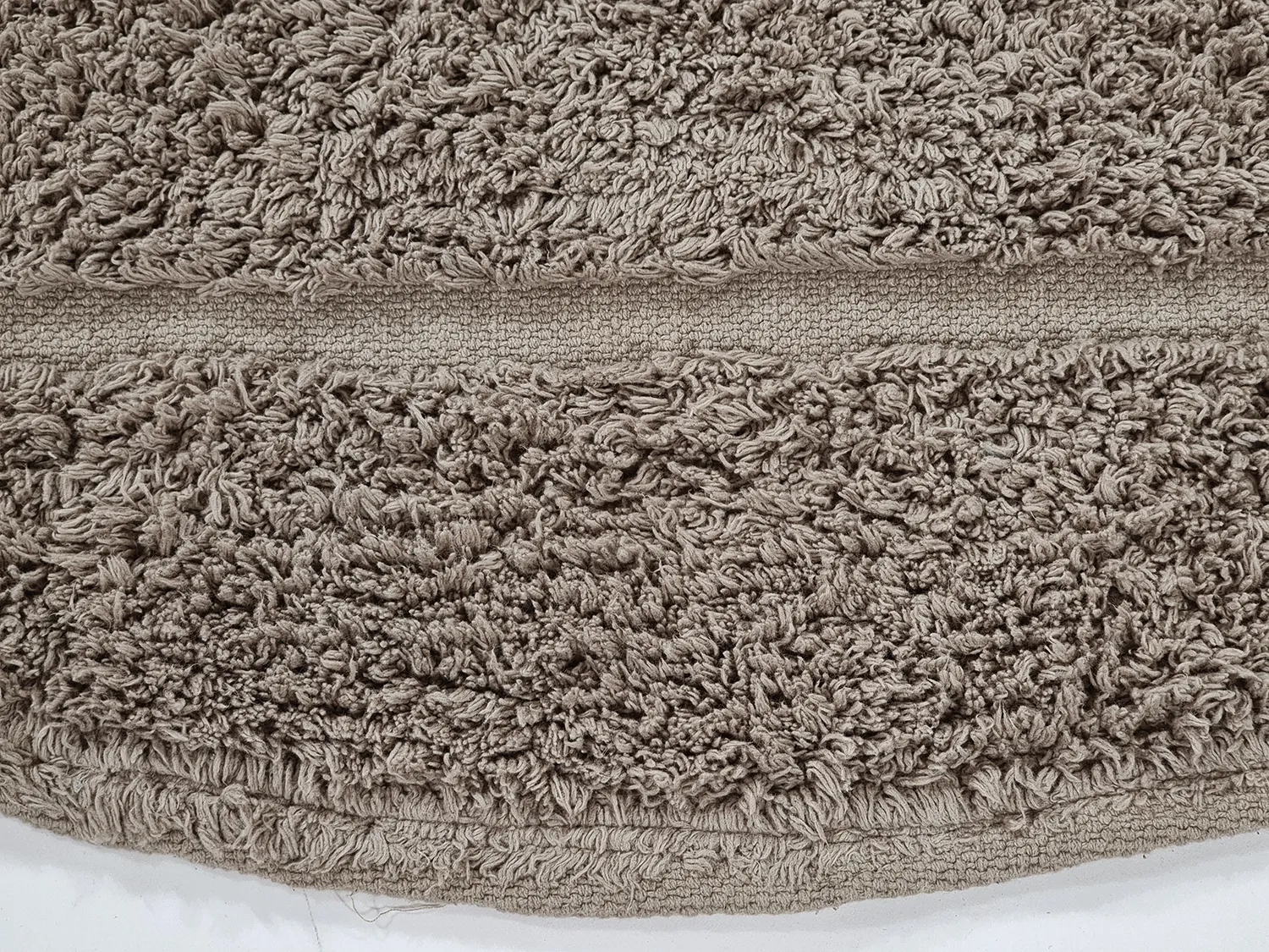 Kolo koberce - Willow Natural Cotton Shaggy (taupe)