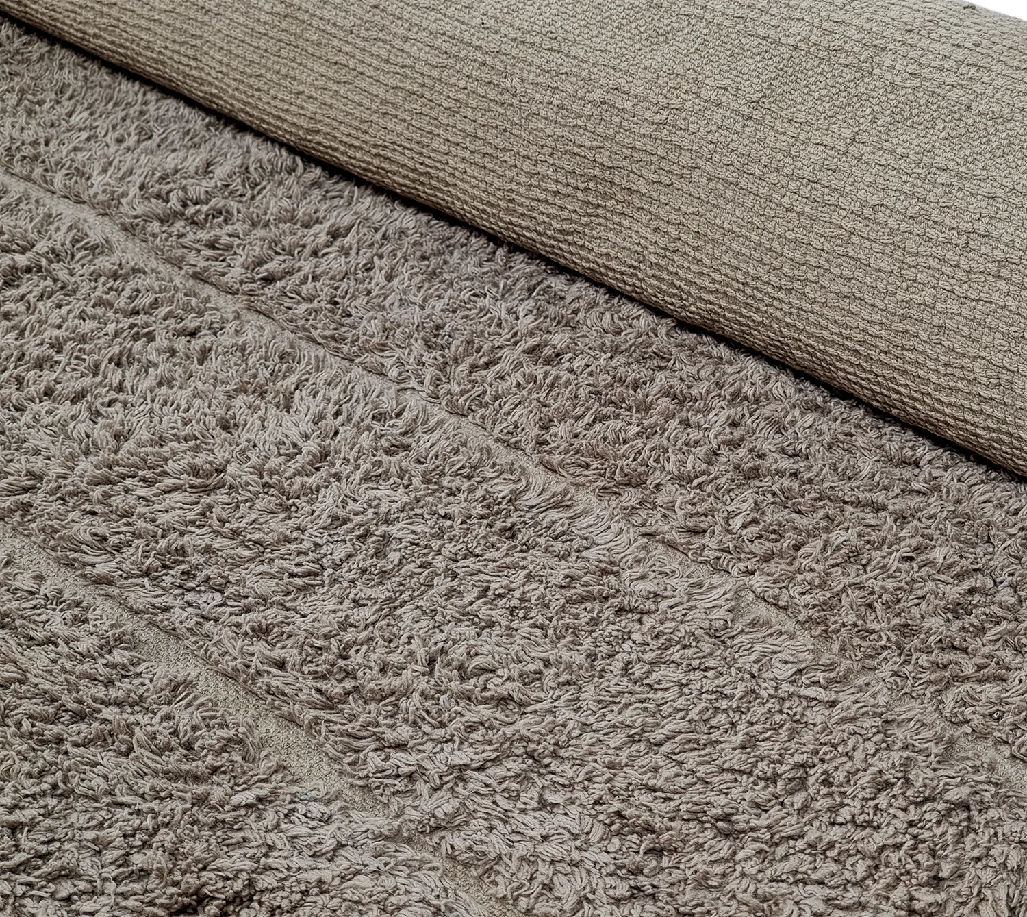 Kolo koberce - Willow Natural Cotton Shaggy (taupe)