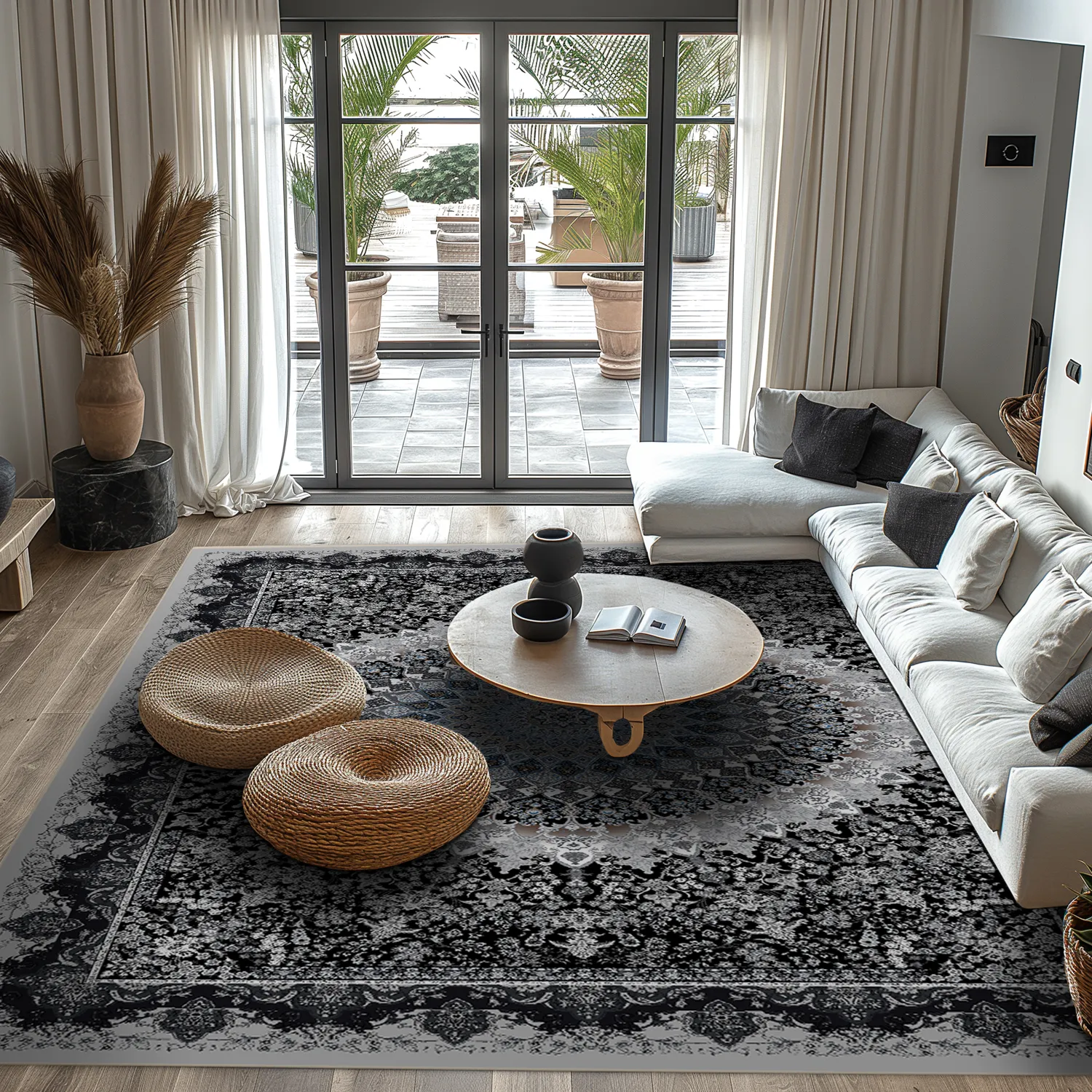 Koberec Wilton - Yelda (čierny/multikolórový)