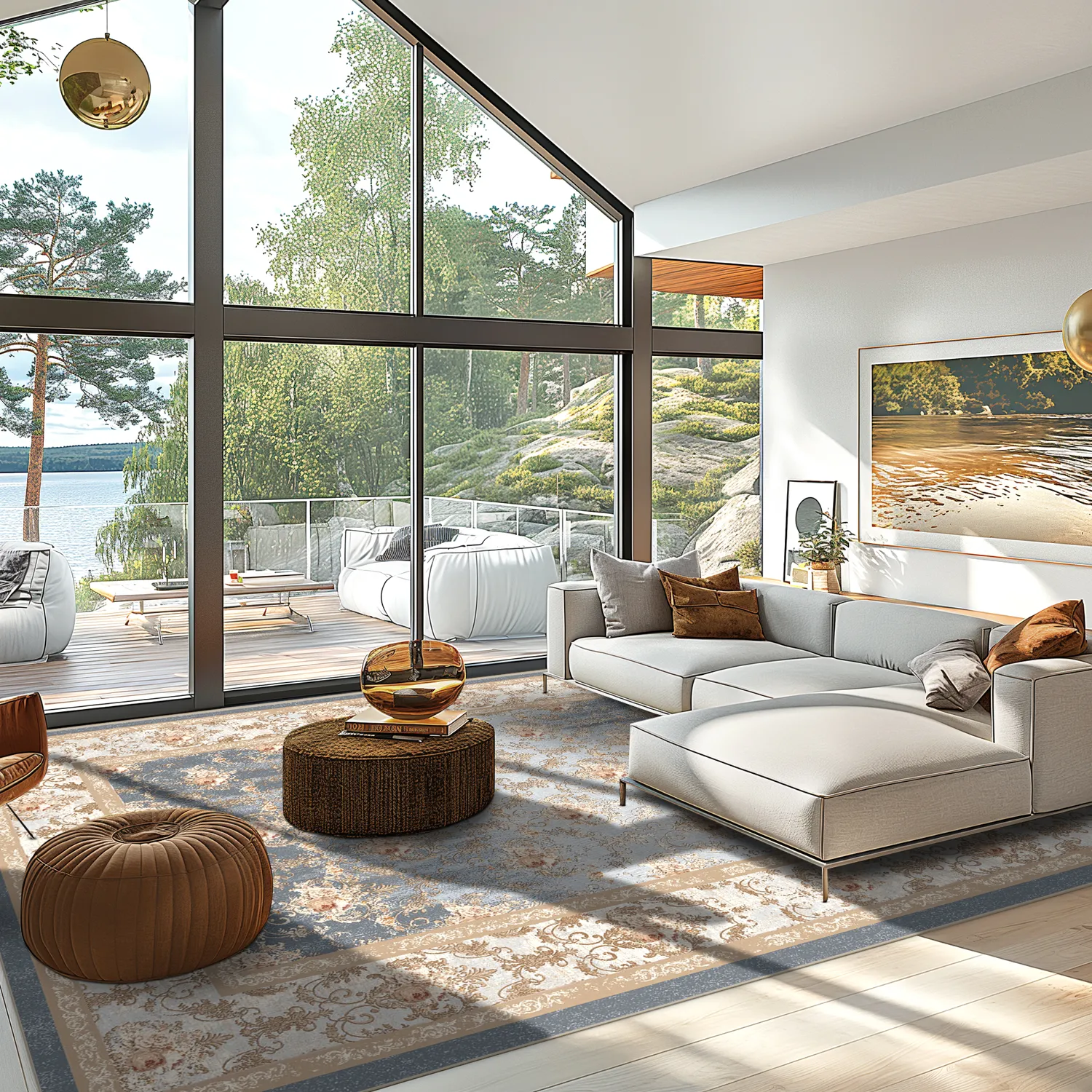 Koberec Wilton - Zafer (šedý/béžový)