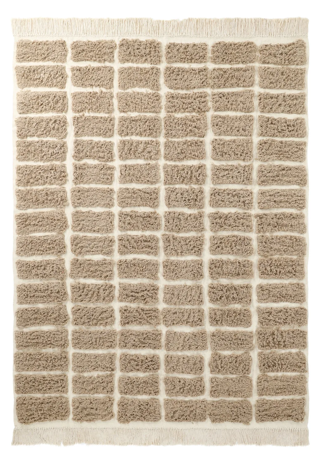 Koberec s dlhým vlasom - Zola Natural Cotton Shaggy (béžový)