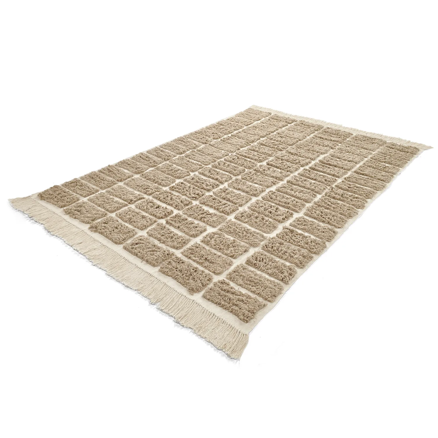 Koberec s dlhým vlasom - Zola Natural Cotton Shaggy (béžový)