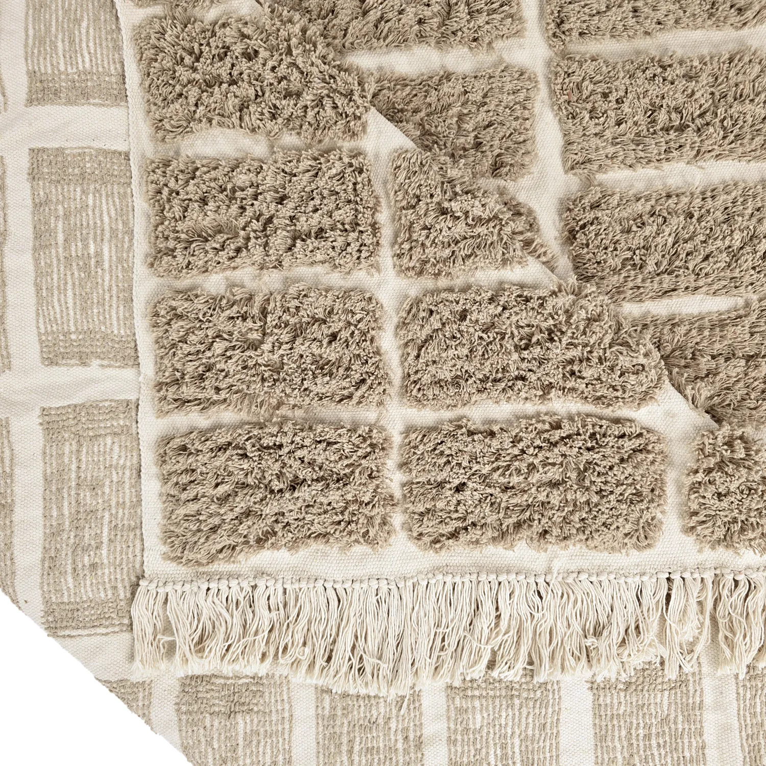 Koberec s dlhým vlasom - Zola Natural Cotton Shaggy (béžový)