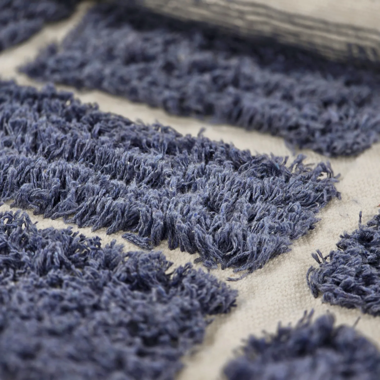 Koberce s dlhým vlasom - Zola Natural Cotton Shaggy (modrá)