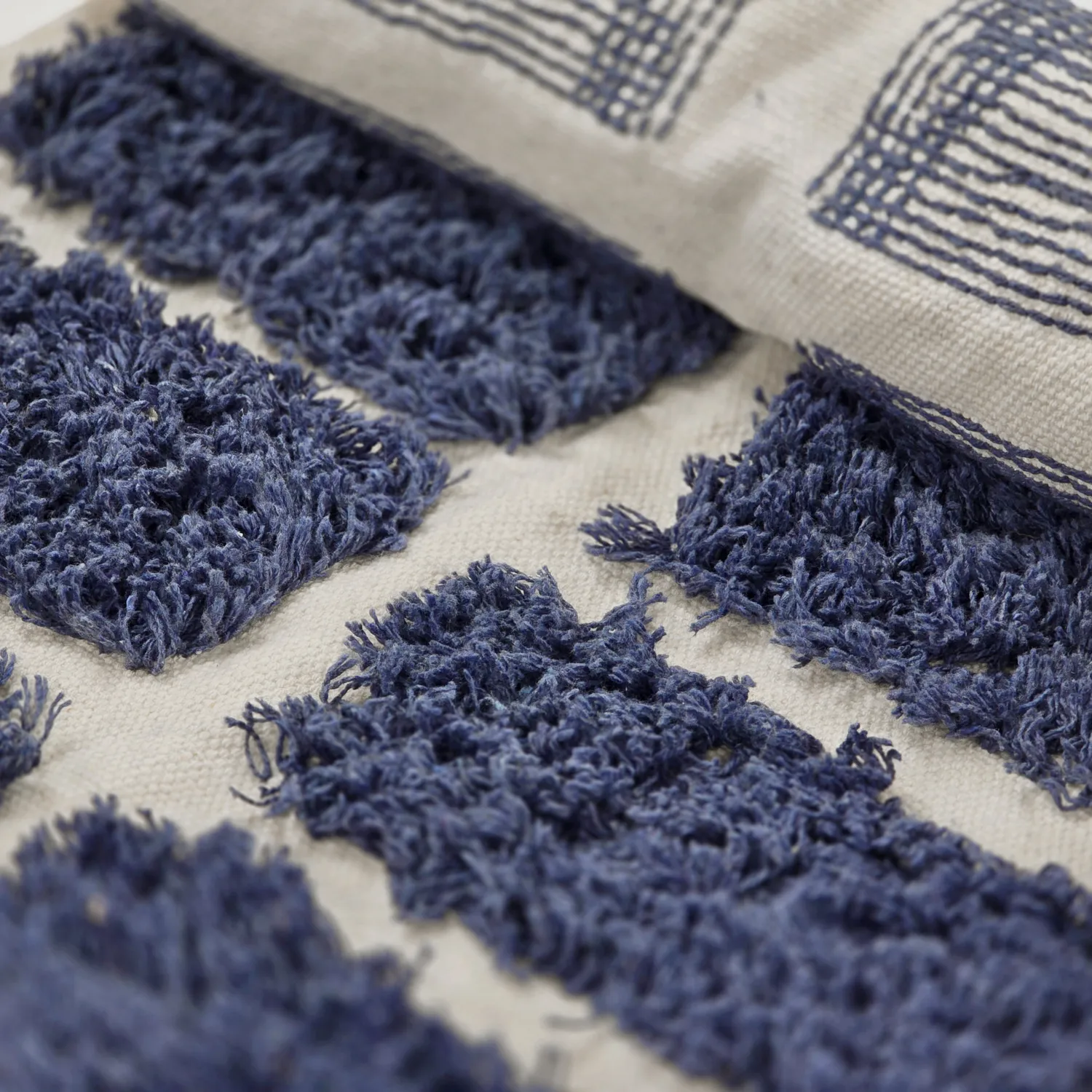 Koberce s dlhým vlasom - Zola Natural Cotton Shaggy (modrá)