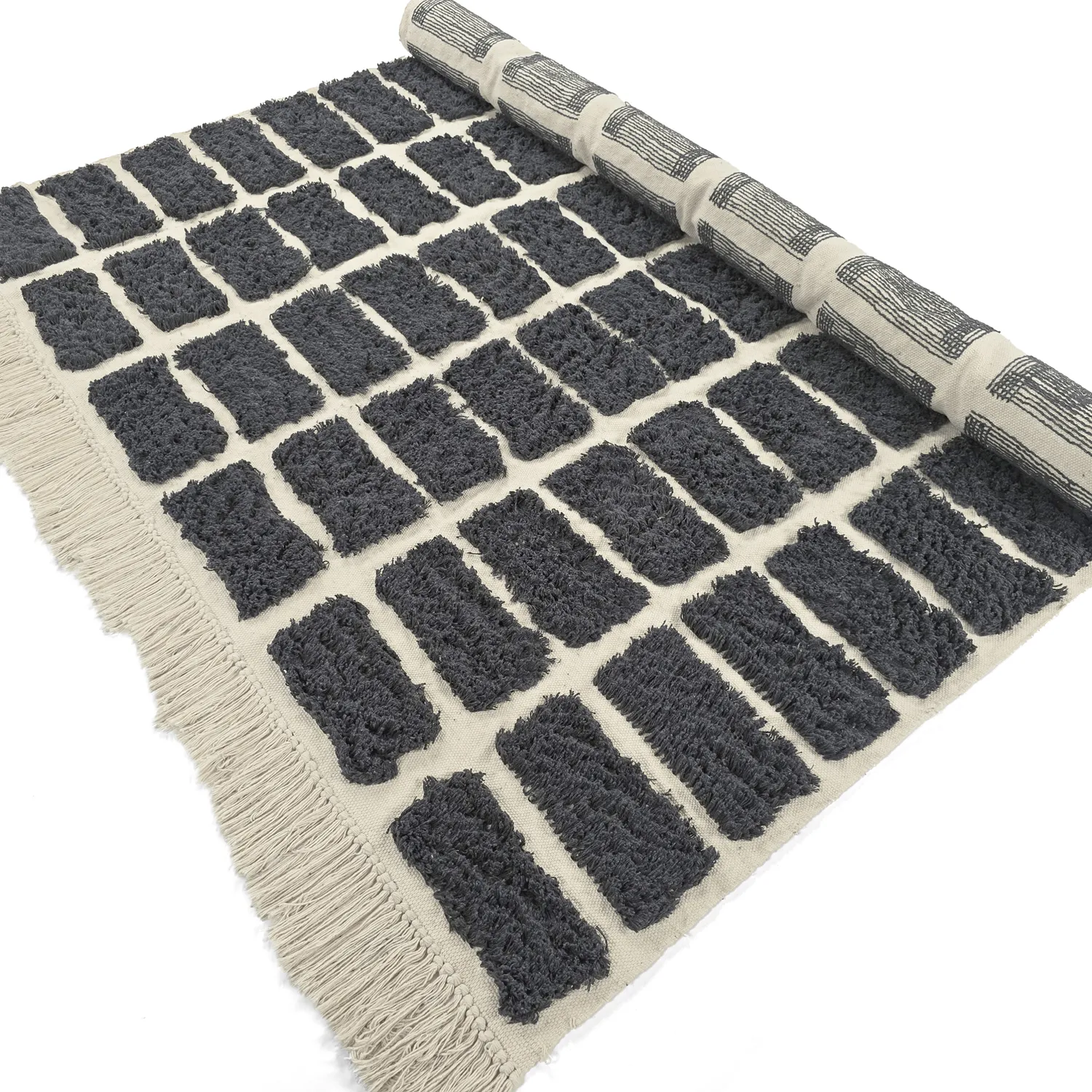 Koberce s dlhým vlasom - Zola Natural Cotton Shaggy (tmavošedá)