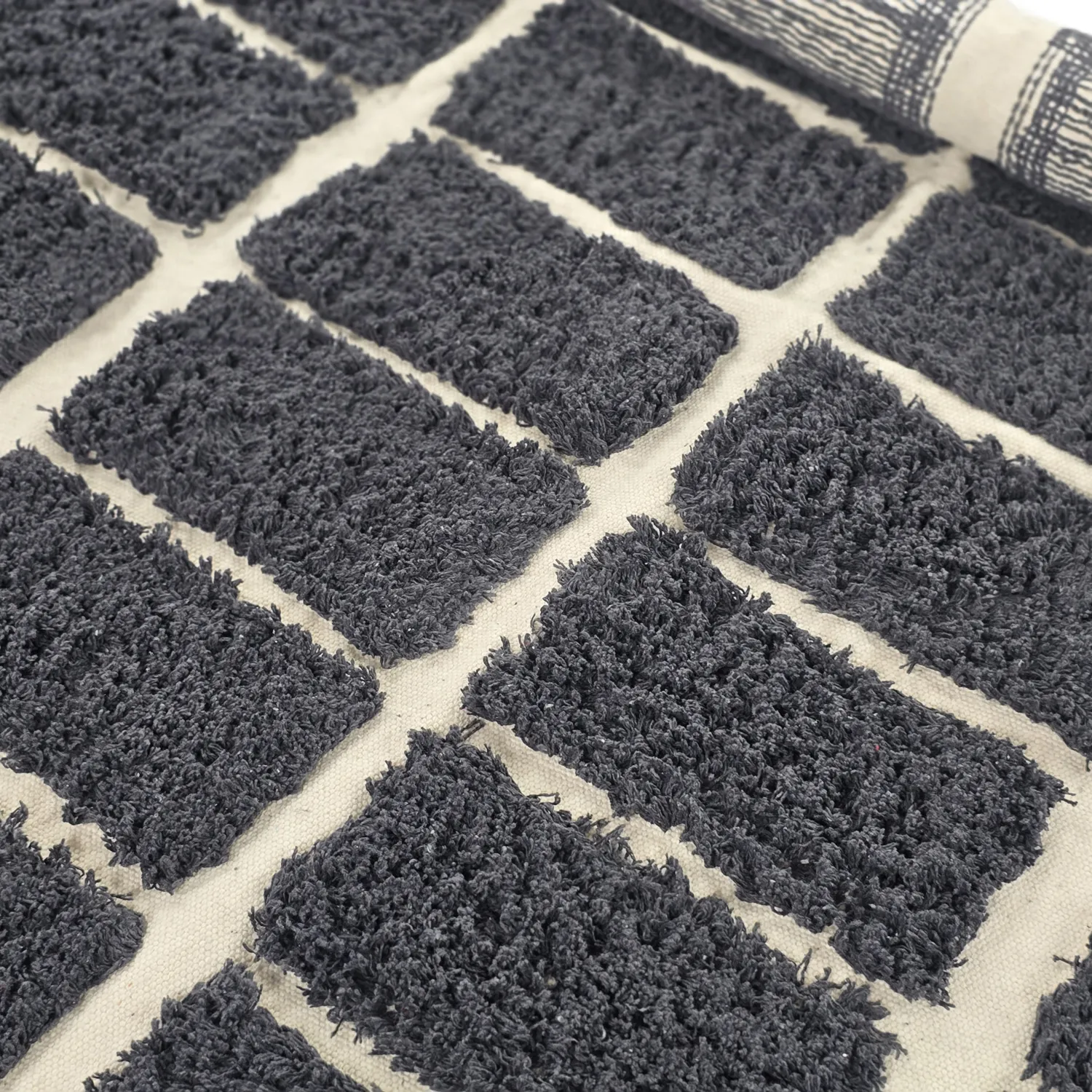 Kolo koberce - Zola Natural Cotton Shaggy (tmavošedá)