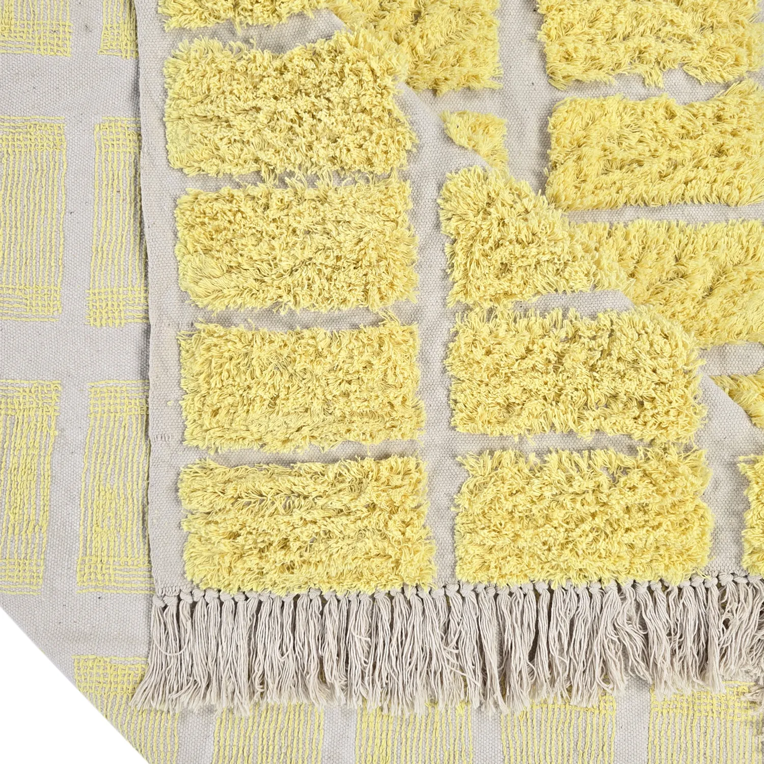 Koberec s chlpatým povrchom - Zola Natural Cotton Shaggy (žltý)