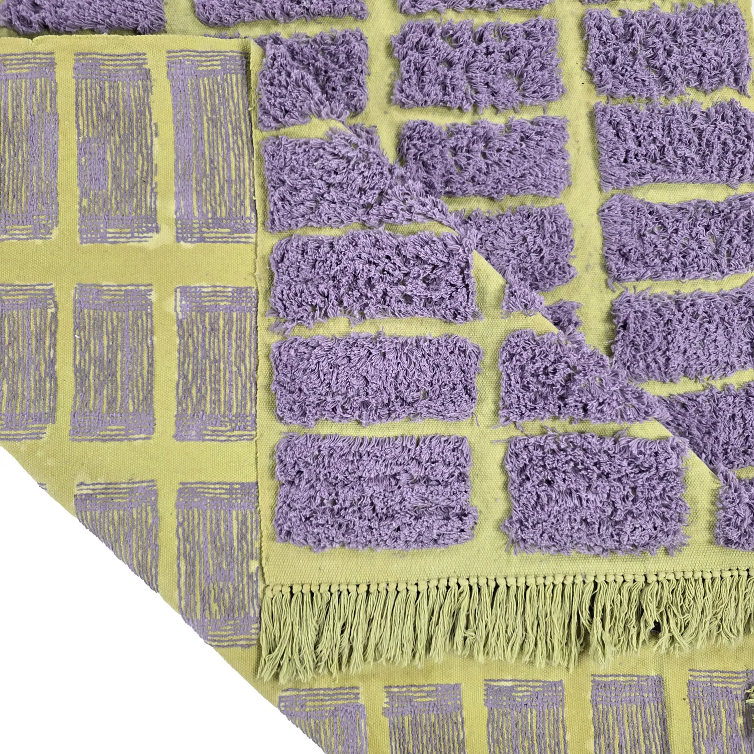Koberec s dlhým vlasom - Zola Natural Cotton Shaggy (fialový)