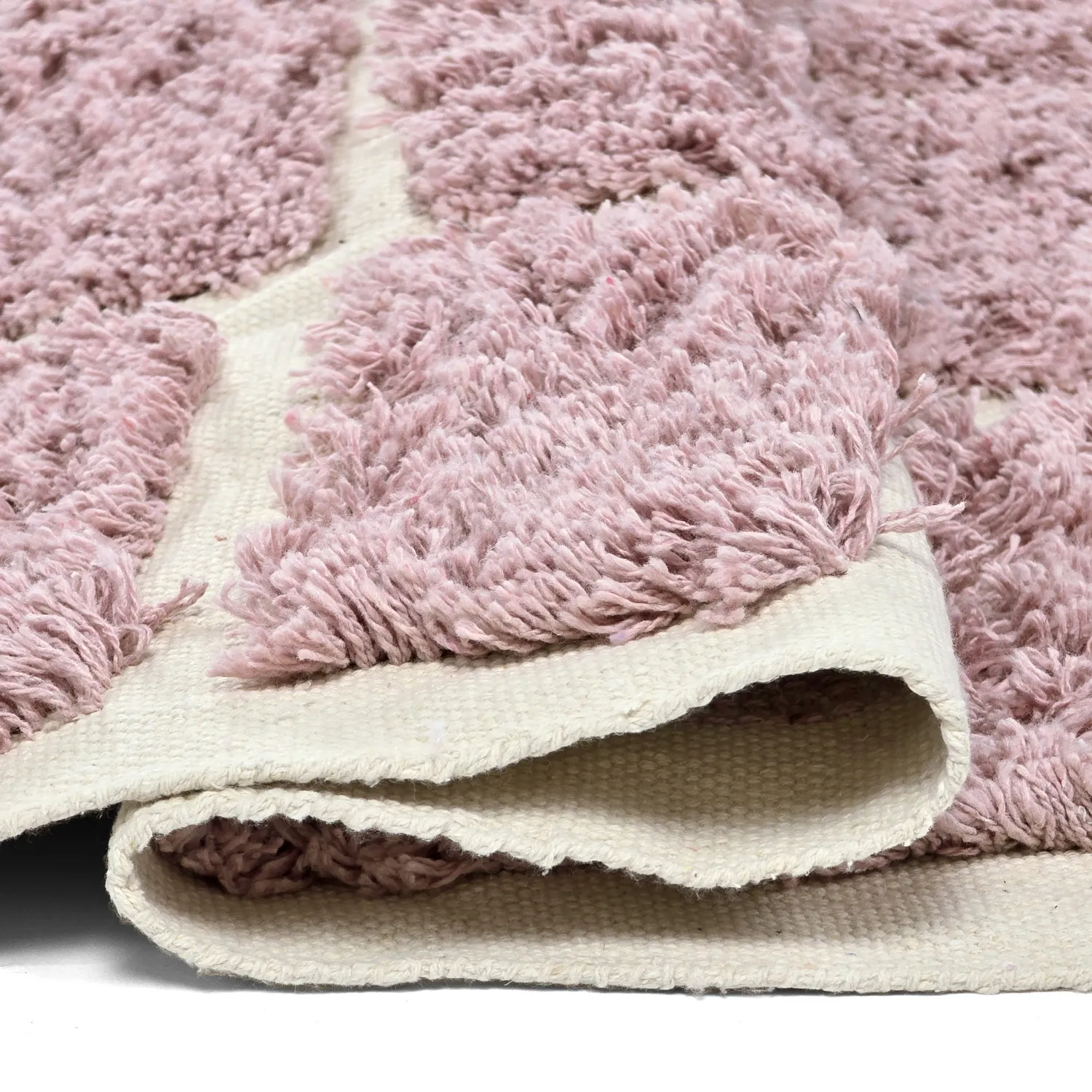 Koberec s chlpatým povrchom - Zola Natural Cotton Shaggy (ružový)