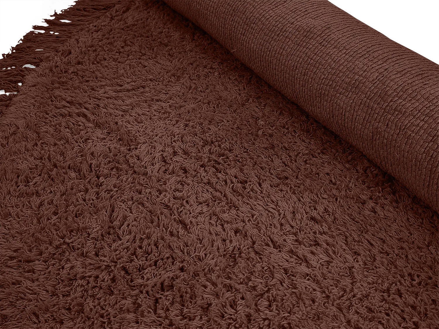 Kolo koberce - Alba Natural Cotton Shaggy (hnedý)