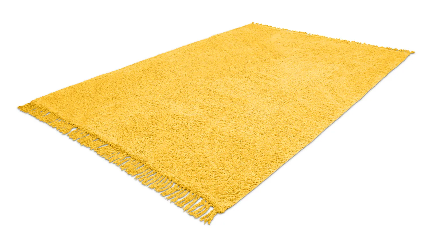 Koberce s dlhým vlasom - Alba Natural Cotton Shaggy (žltá)