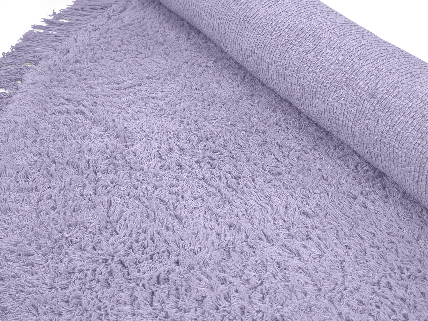 Kruhový koberec - Alba Natural Cotton Shaggy (fialový)