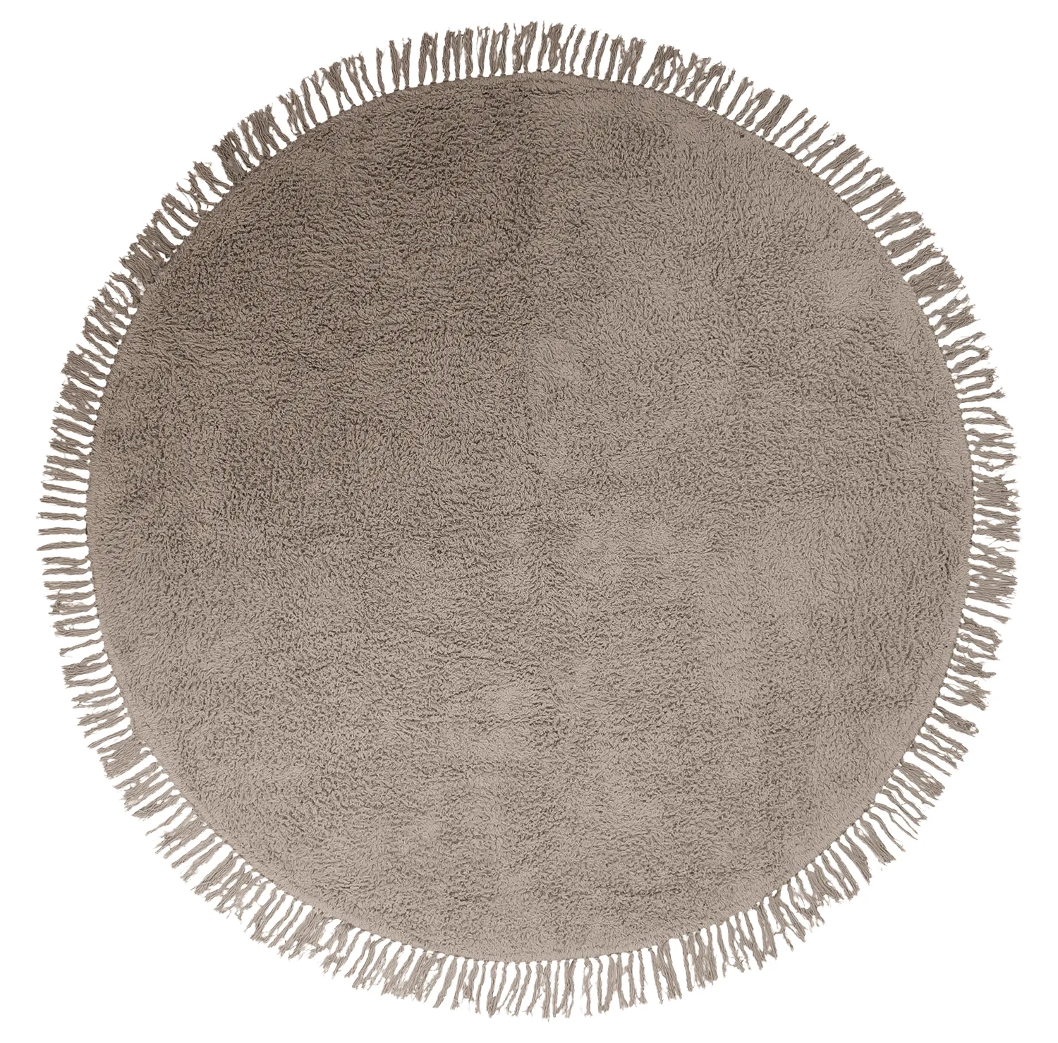 Kruhový koberec - Alba Natural Cotton Shaggy (taupe)