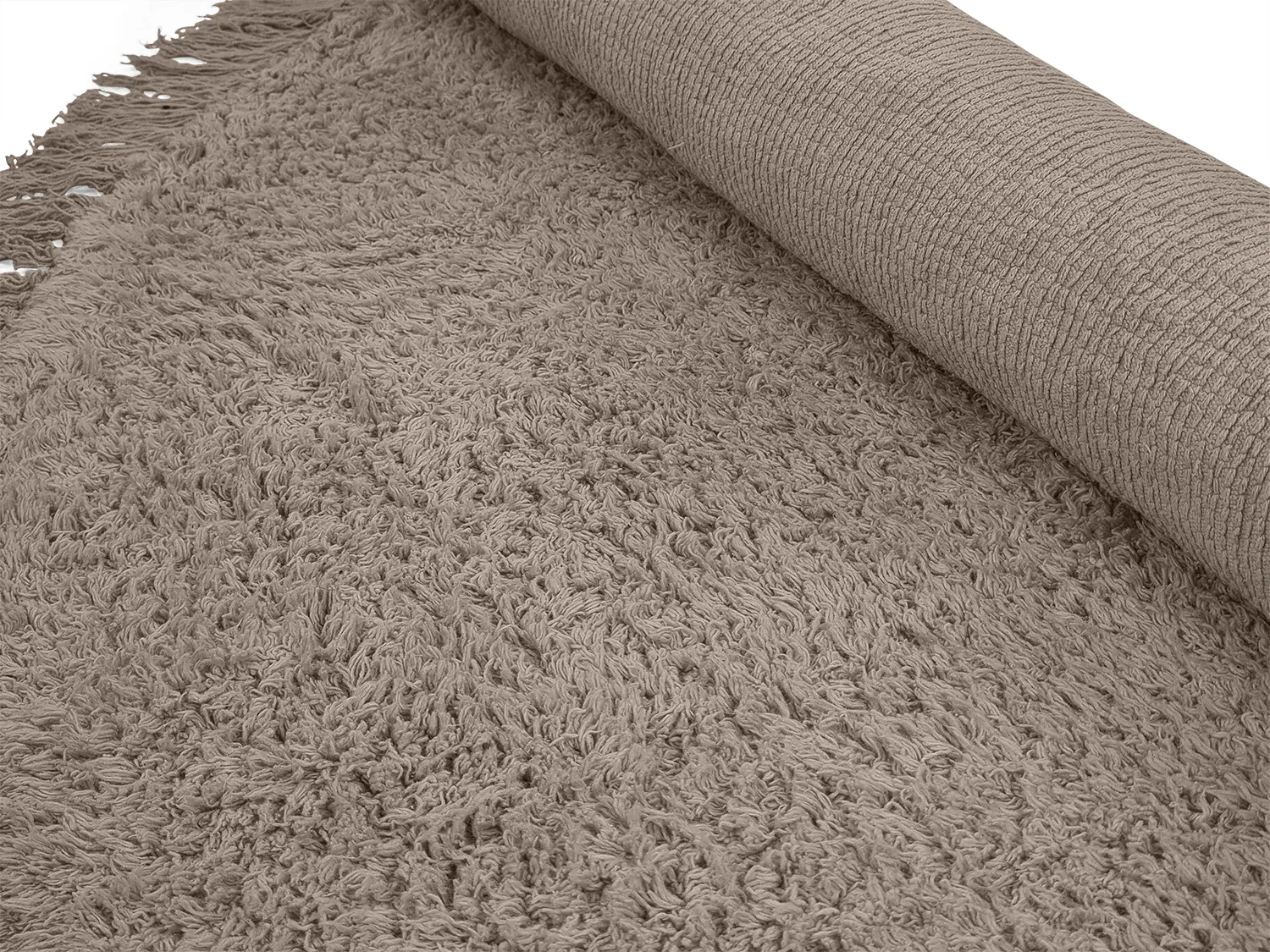 Kruhový koberec - Alba Natural Cotton Shaggy (taupe)