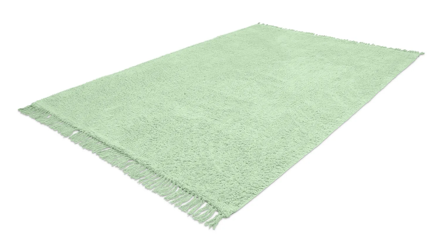 Koberce s dlhým vlasom - Alba Natural Cotton Shaggy (svetlozelená)