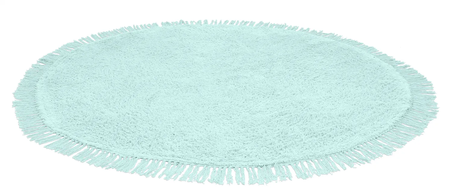 Kolozový koberec - Alba Natural Cotton Shaggy (tyrkysová)