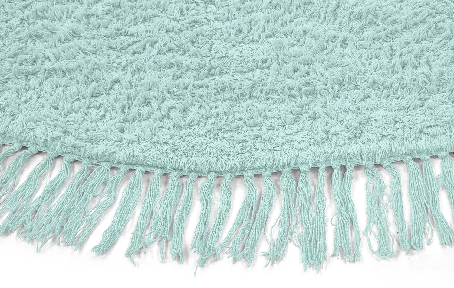 Kolozový koberec - Alba Natural Cotton Shaggy (tyrkysová)