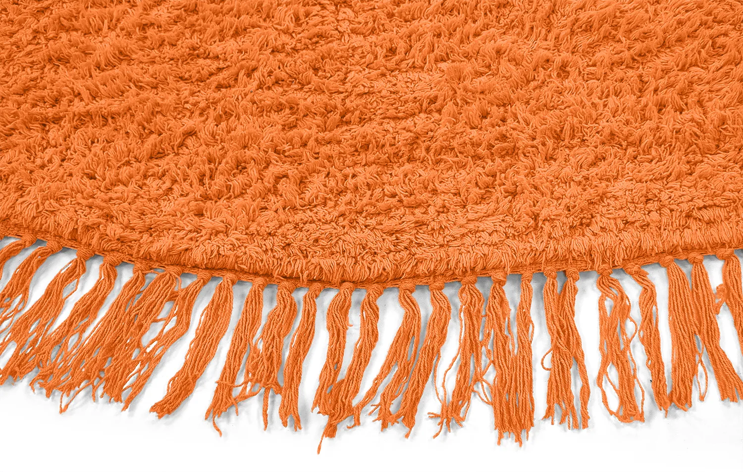 Kolo koberce - Alba Natural Cotton Shaggy (oranžová)