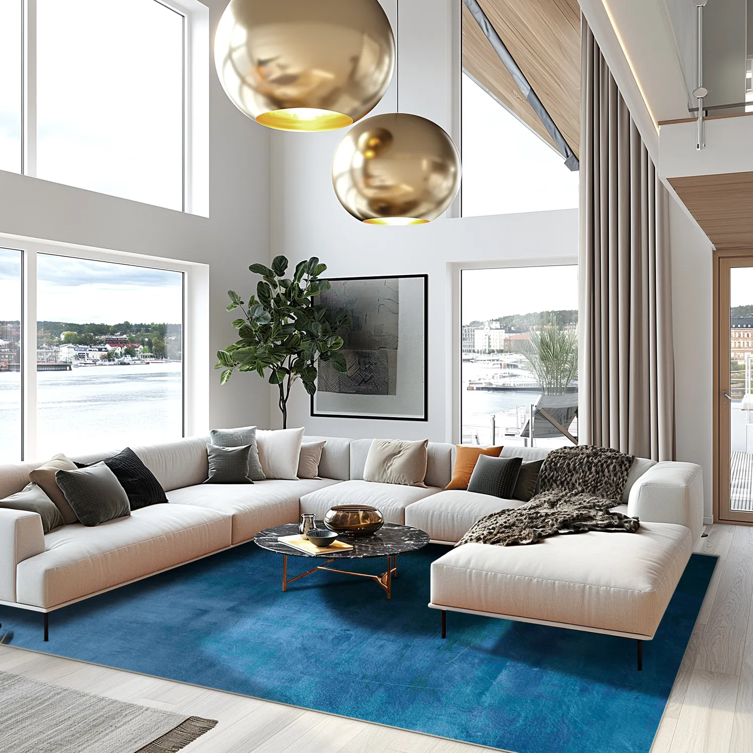 Koberec Wilton - Artena (tmavomodrý)