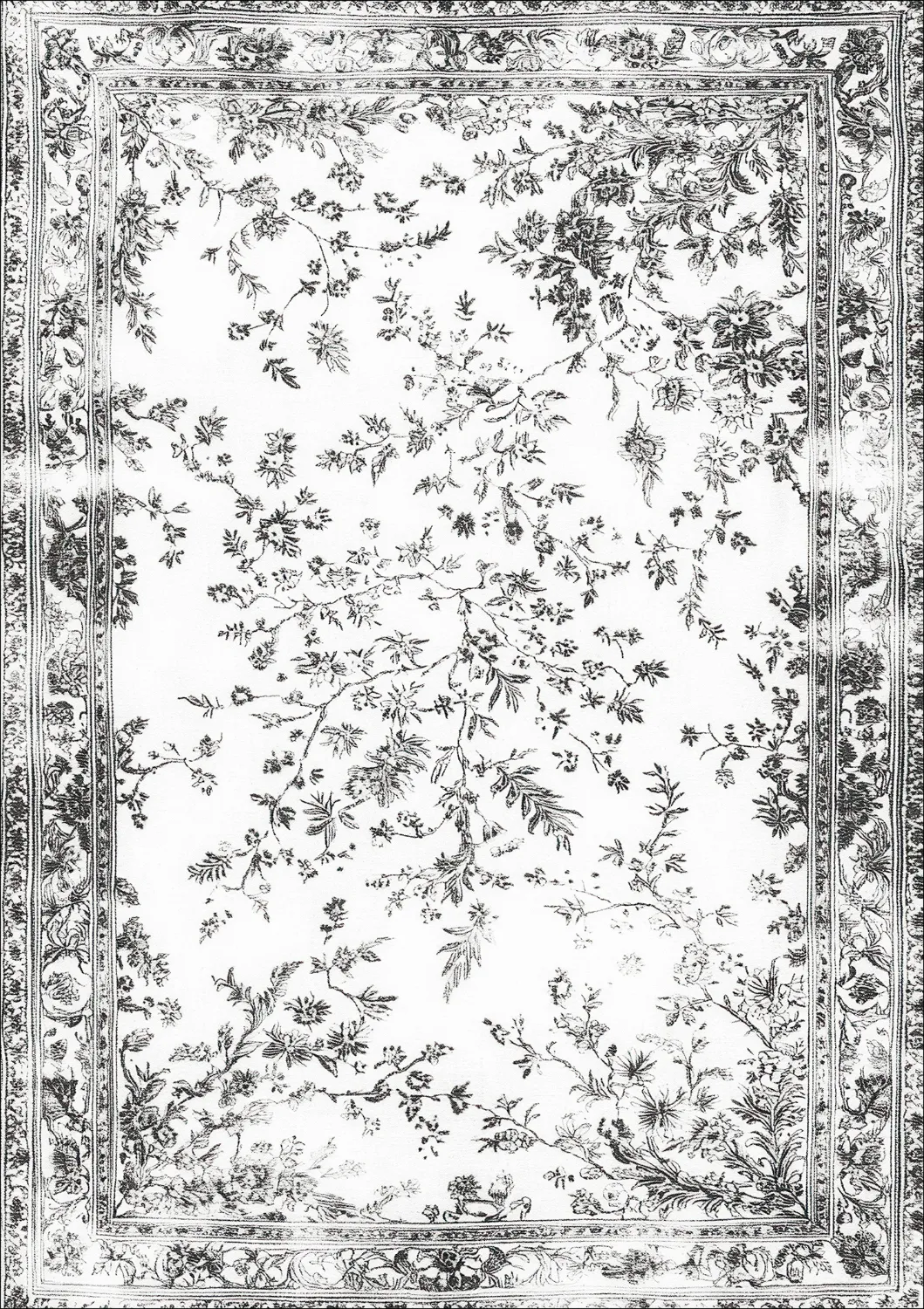 Koberec Wilton - Tulum (čierna/biela)