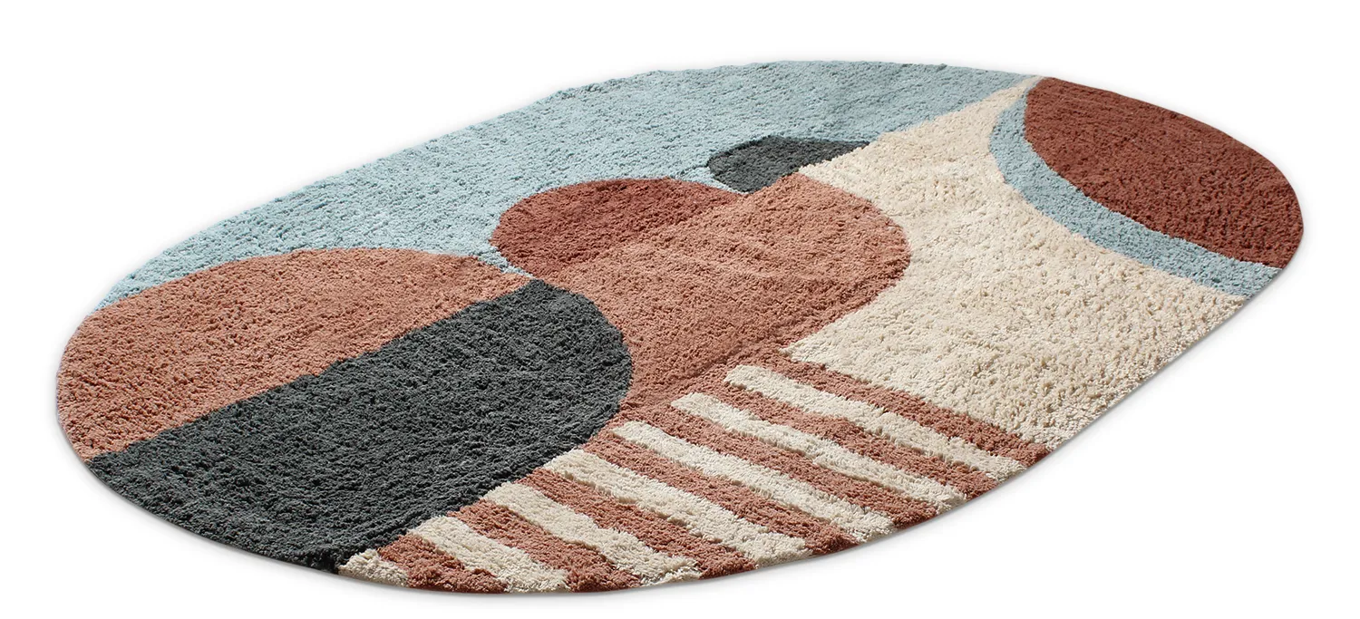 Oválny koberec - Osmery Natural Cotton Shaggy (multi)