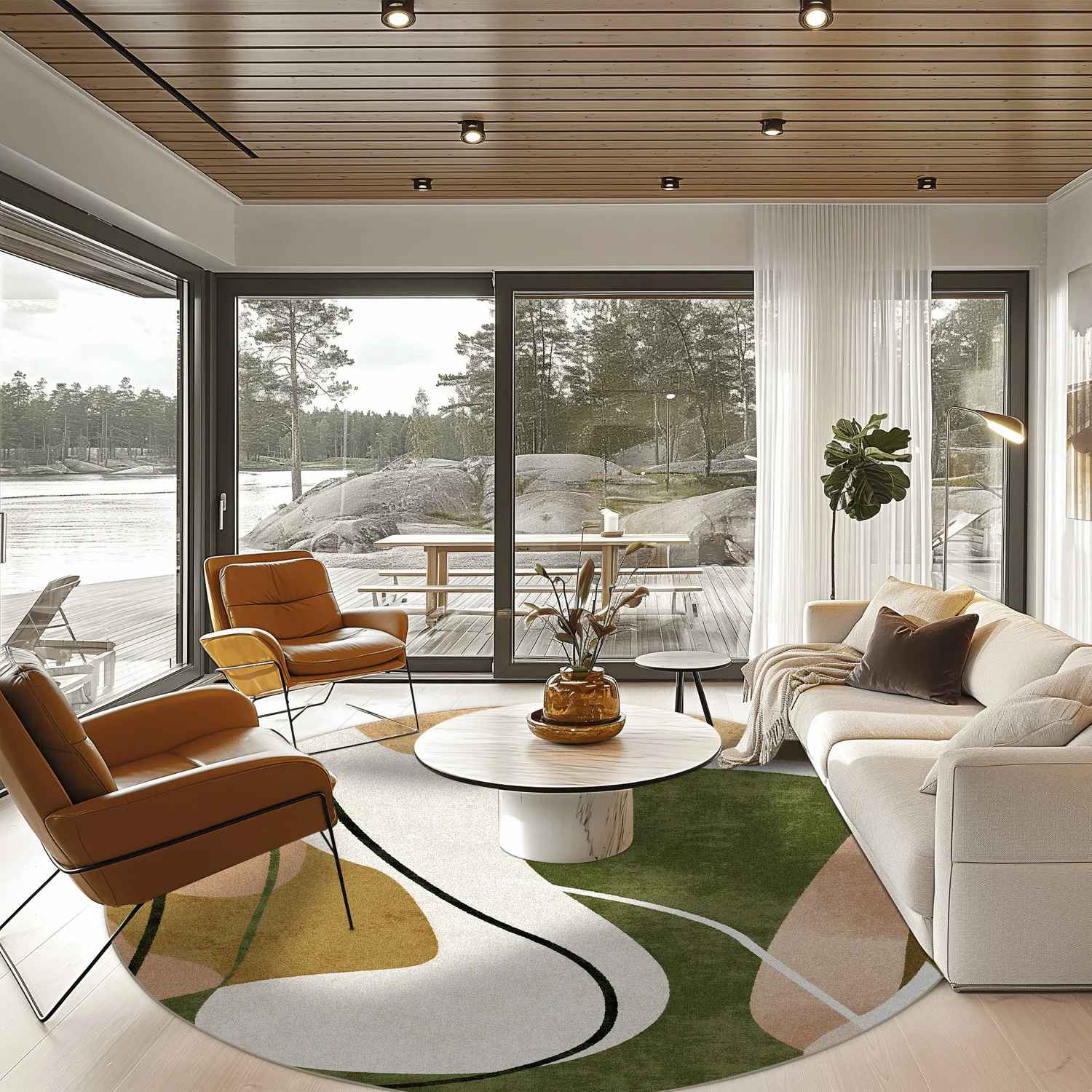 Kruhový koberec - Cressida (multicolor)