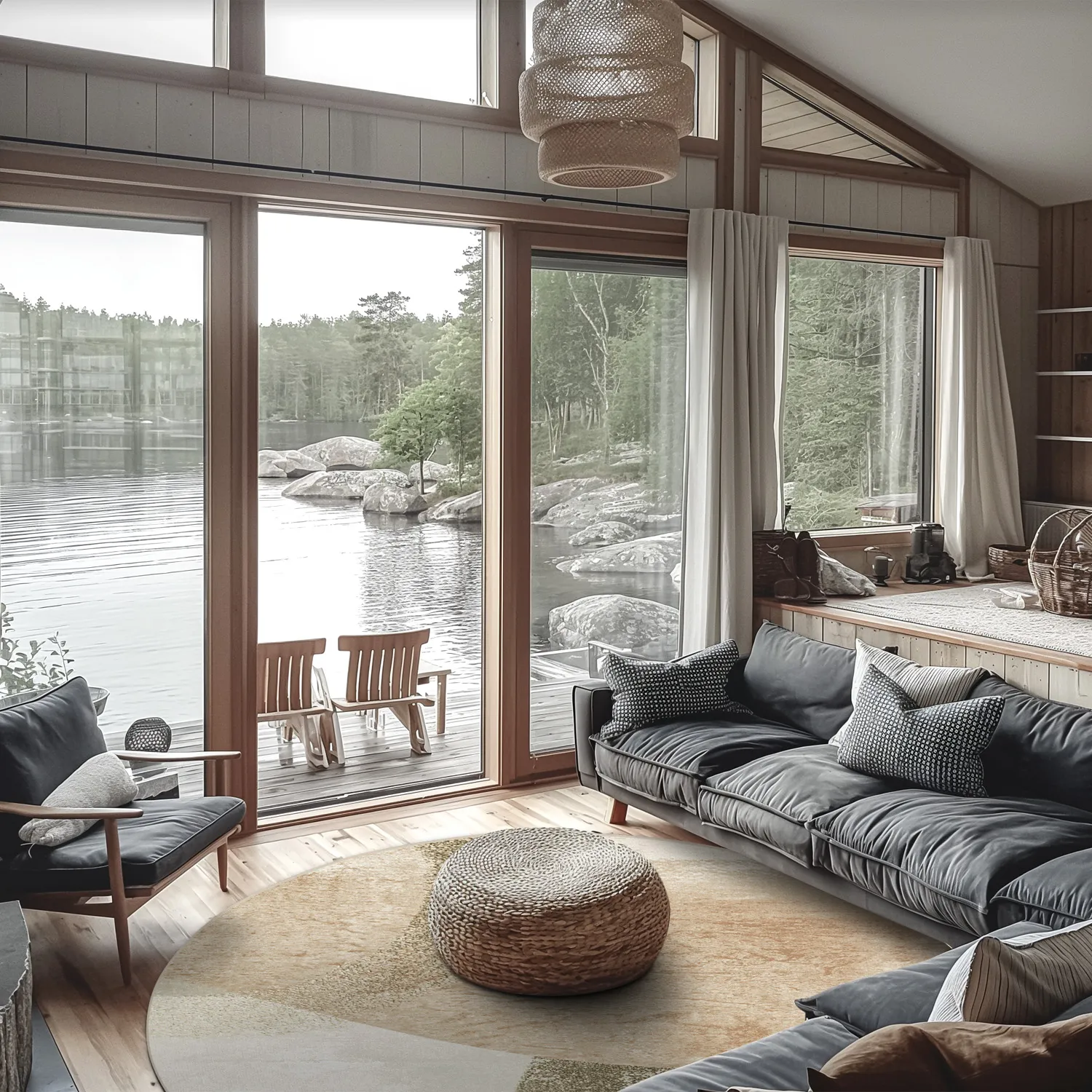 Kruhový koberec - Fia (ružová/multi)