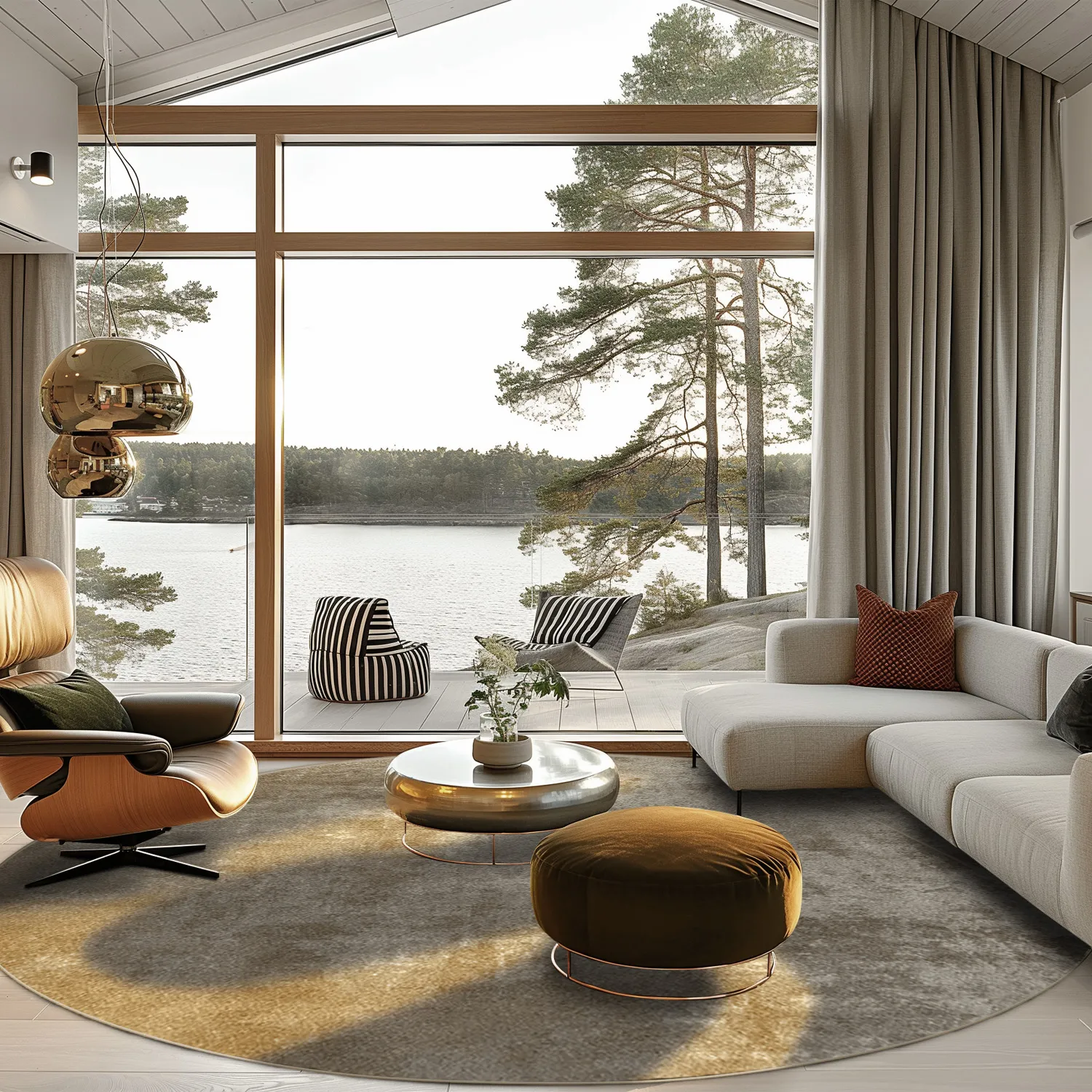 Koberec okrúhly - Lynton (hnedý)