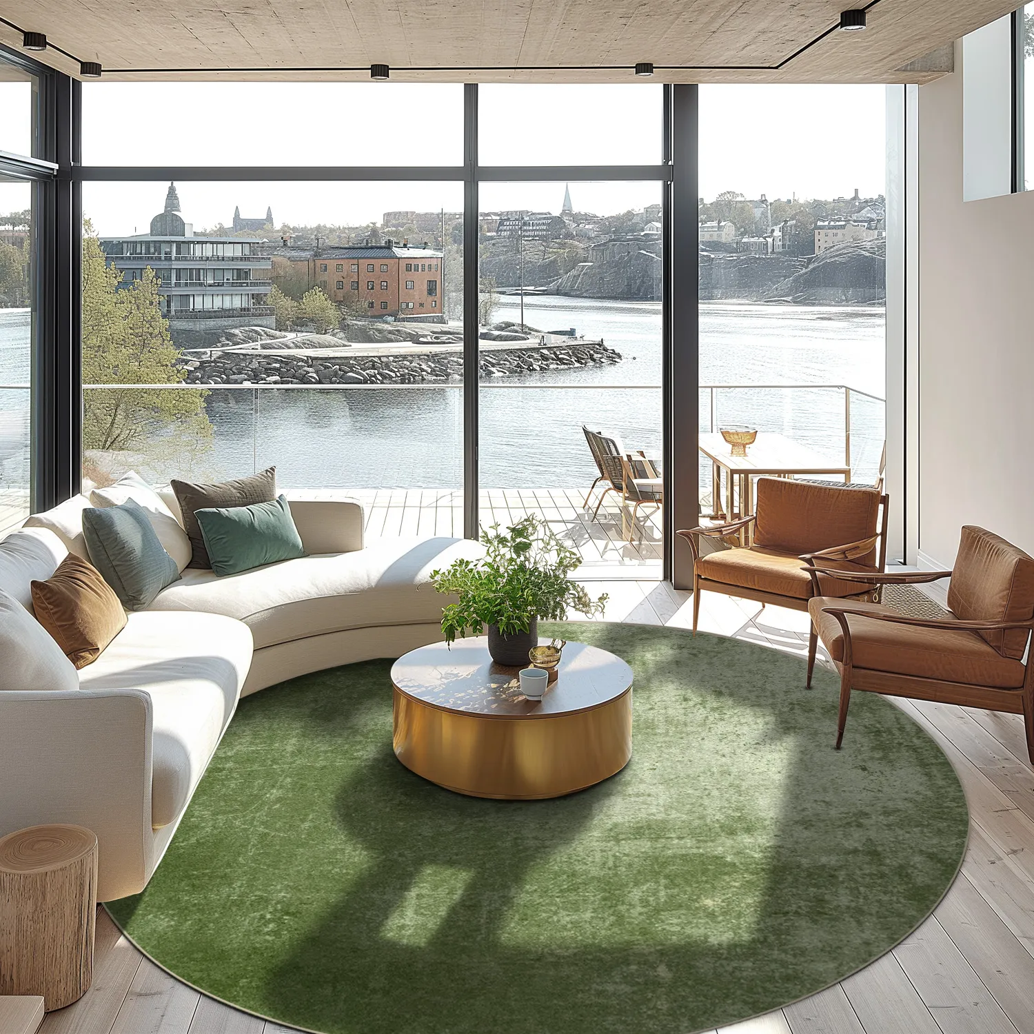 Koberec okrúhly - Lynton (zelený)