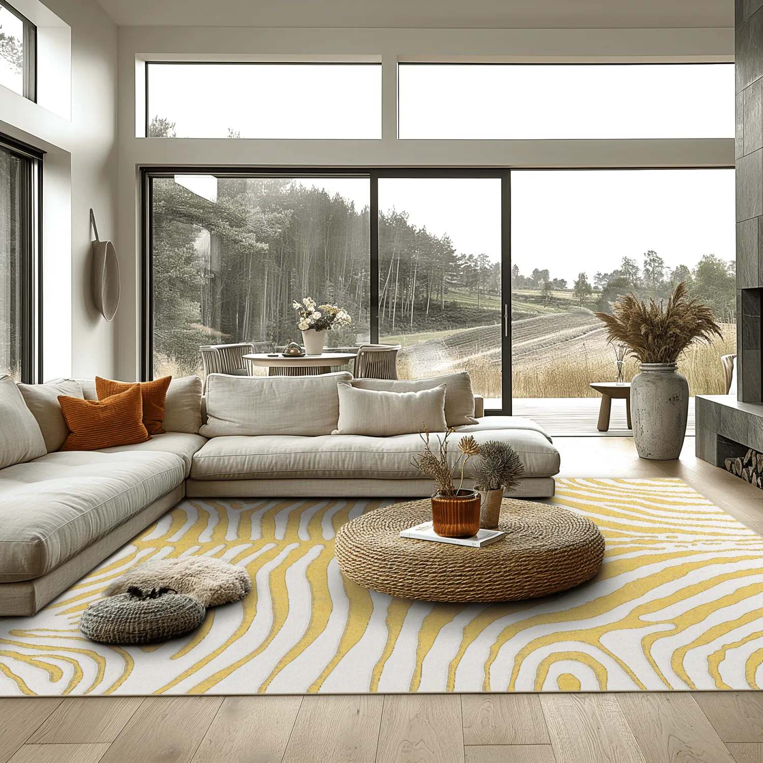 Wilton koberec - Zebra (žltá)