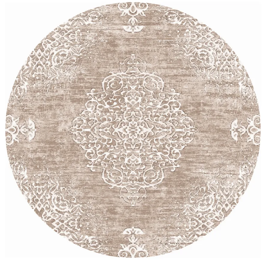 Kruhový koberec - Milazzo (béžový)