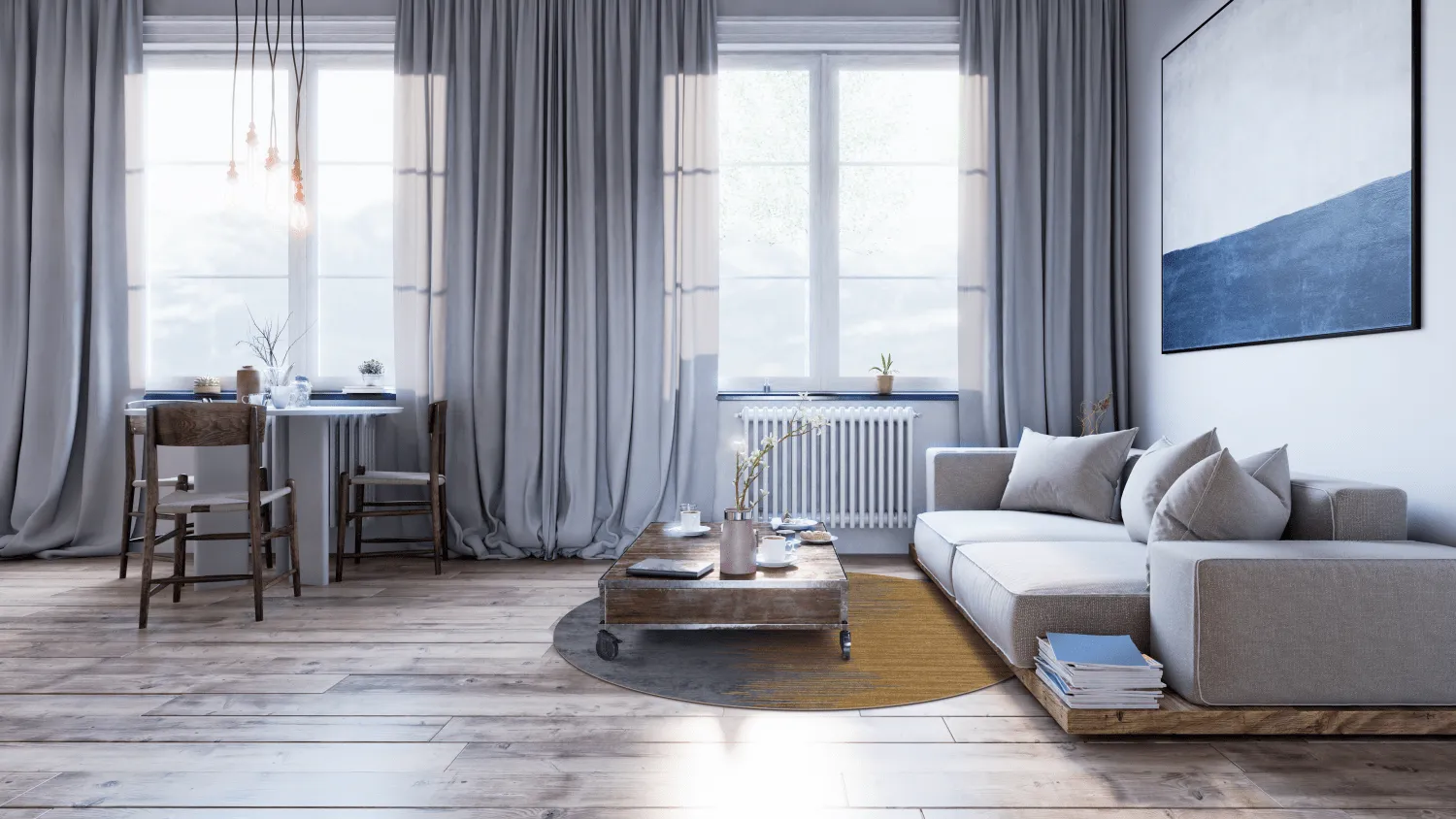 Kruhový koberec - Mileto (šedý/zlatý)