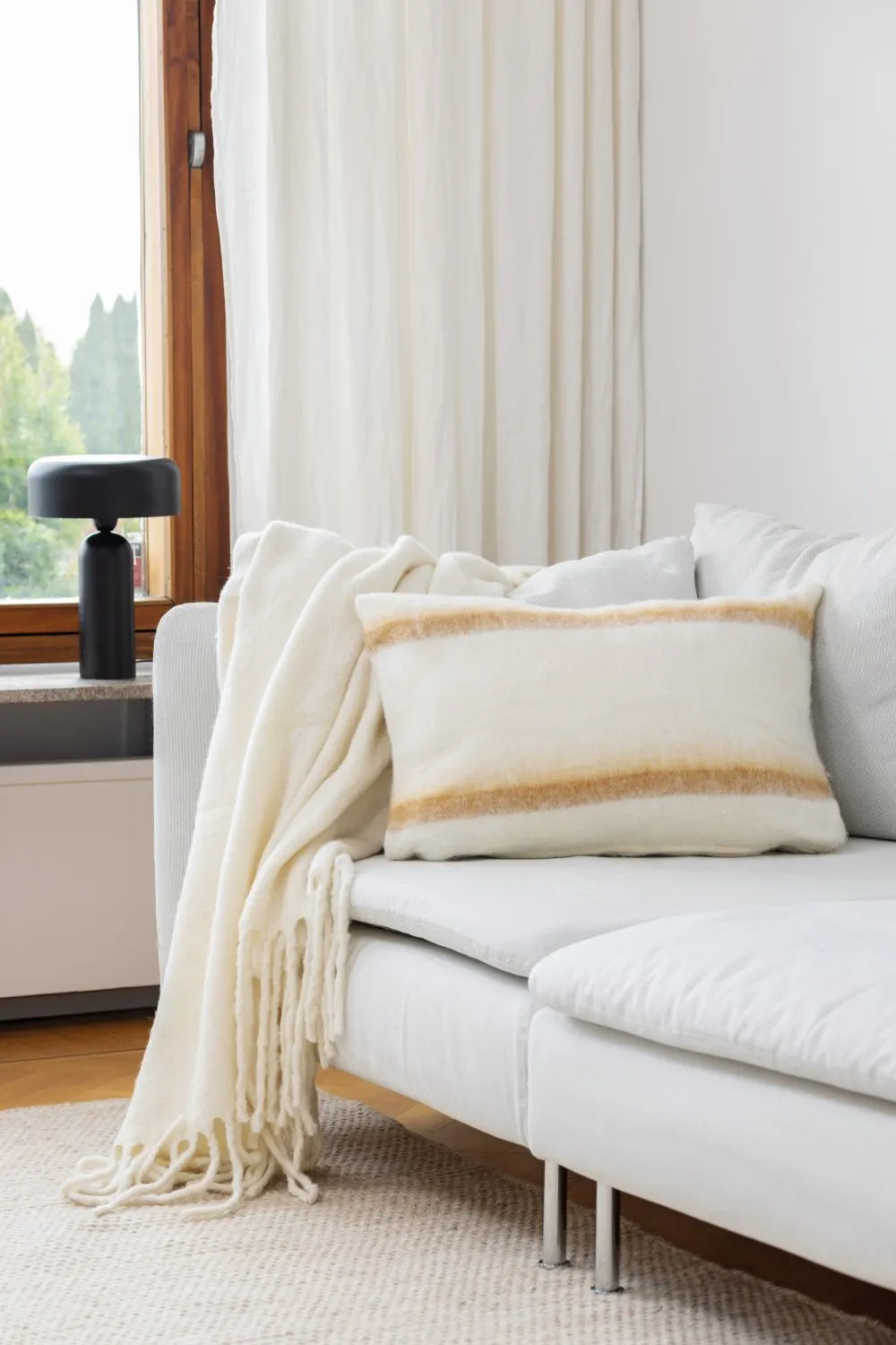 Puzdro na vankúš z vlnenej zmesi - Miranda (žlté)