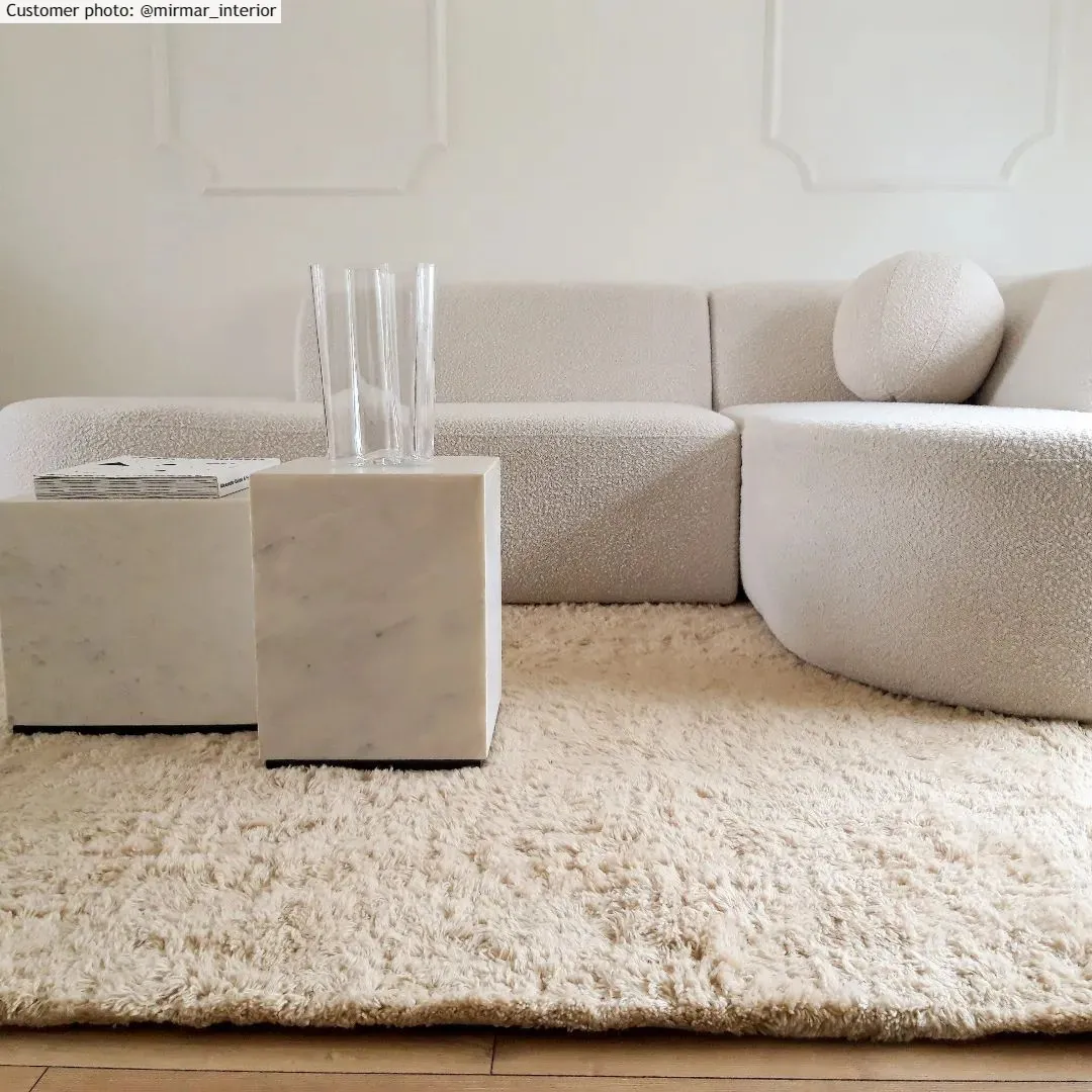 Koberce s chlupem - Plátno (béžové)