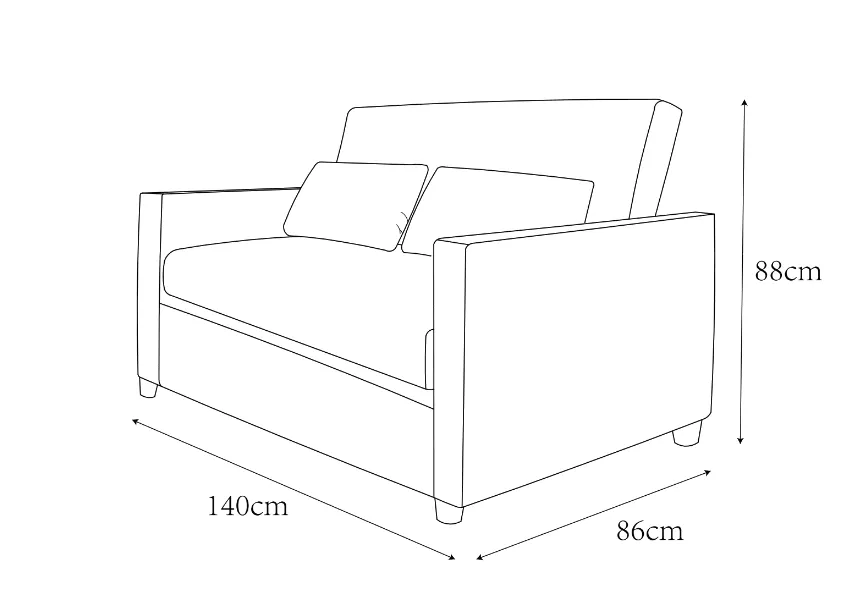 Bäddfåtölj - San Francisco (vit)