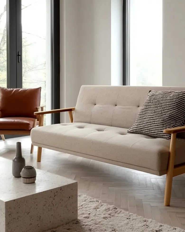 Bäddsoffa - Klippan (beige)