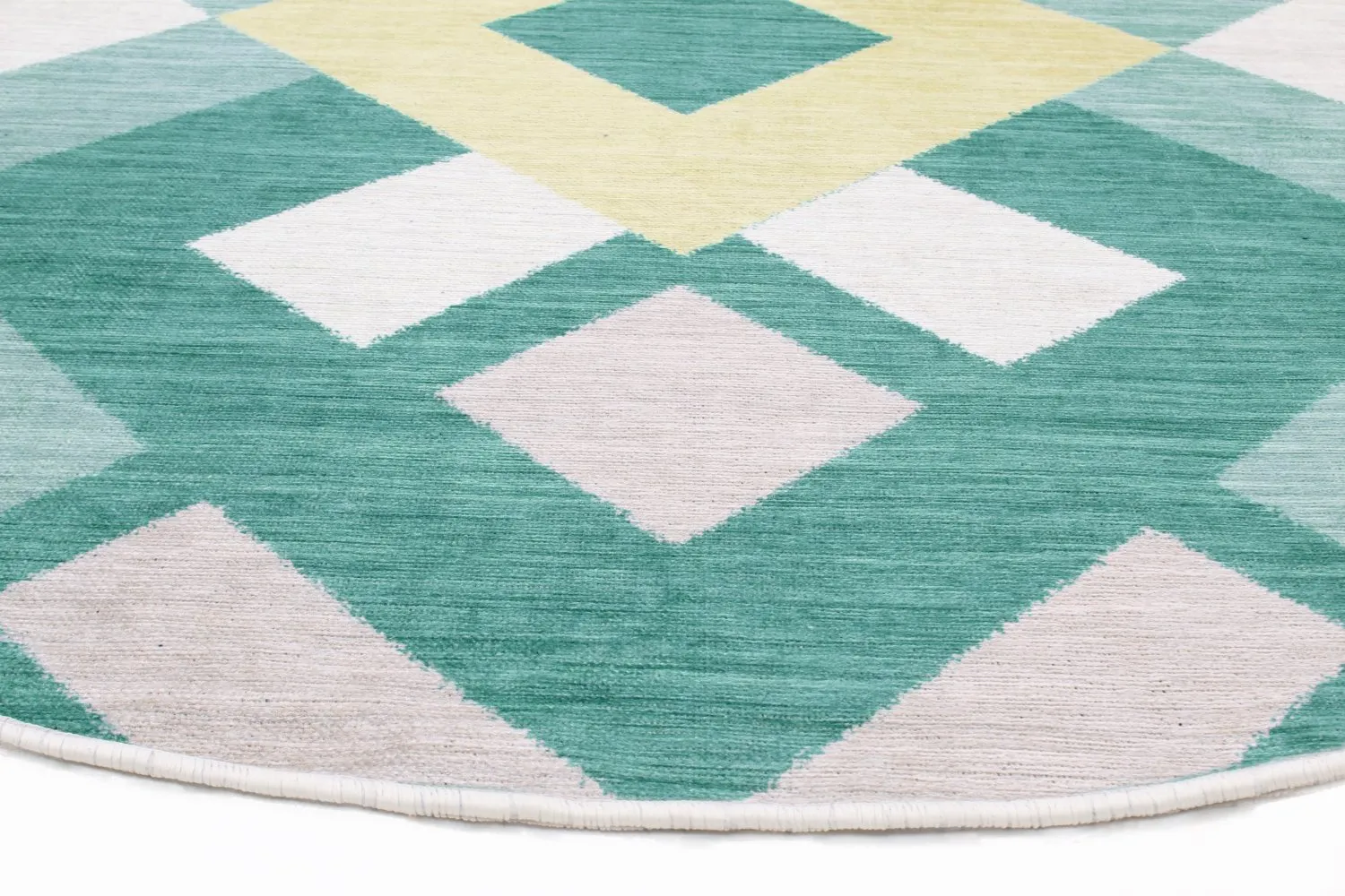 Koberec okrúhly - Temara (modrý/multicolor)