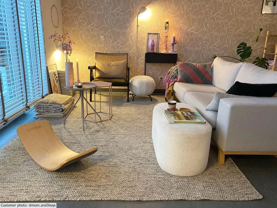 Vlnený koberec - Otago (šedá/čierna)