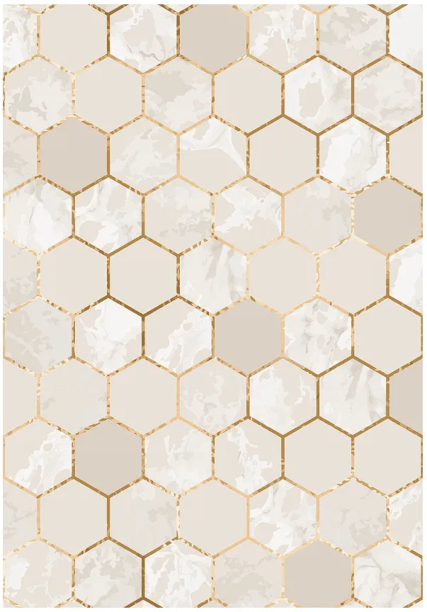 Koberec Wilton - Morino (béžová/biela/zlatá)