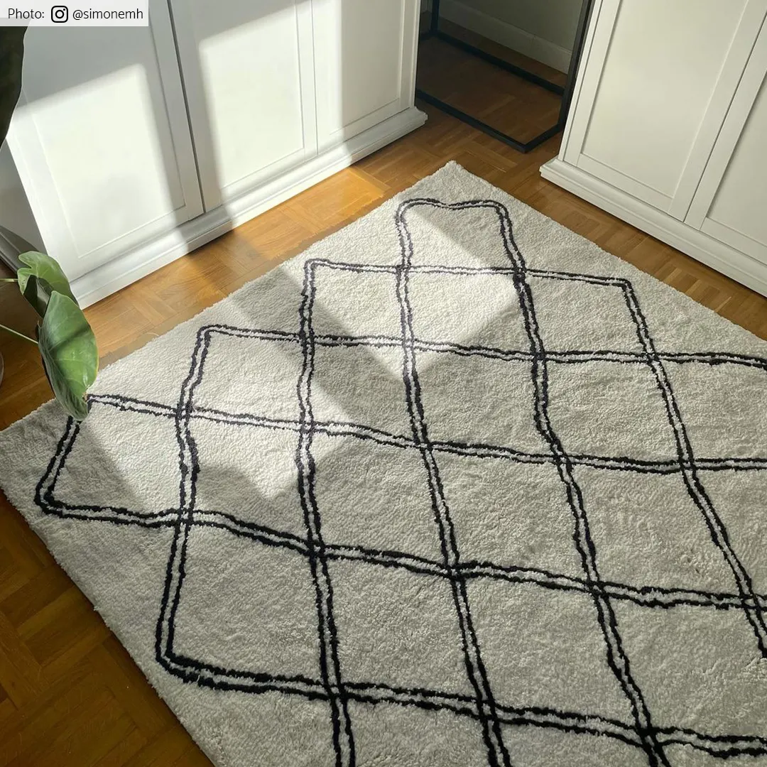 Husté koberce - Morocco (čierna/biela)