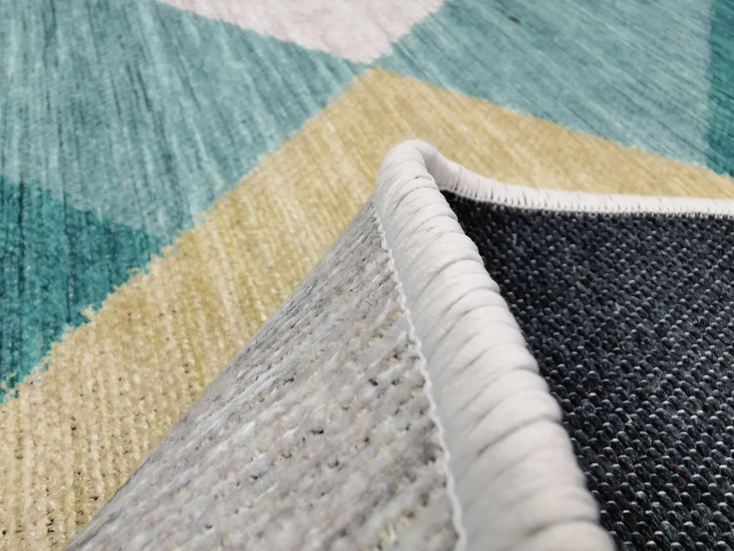 Koberec okrúhly - Temara (modrý/multicolor)