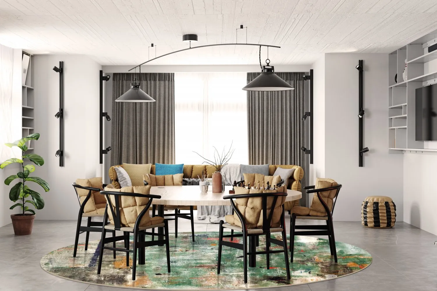 Kruhový koberec - Calabria (viacfarebný)